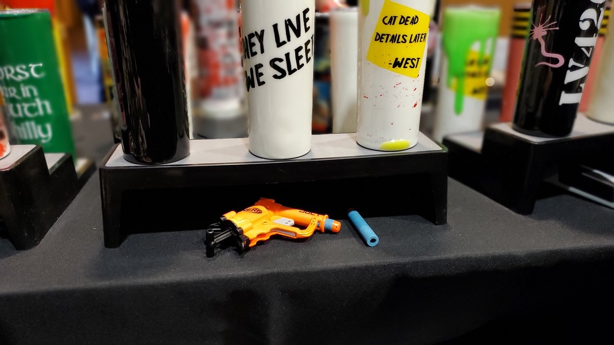 Nobody would dare mess with my booth, I'm armed 🤣🤣