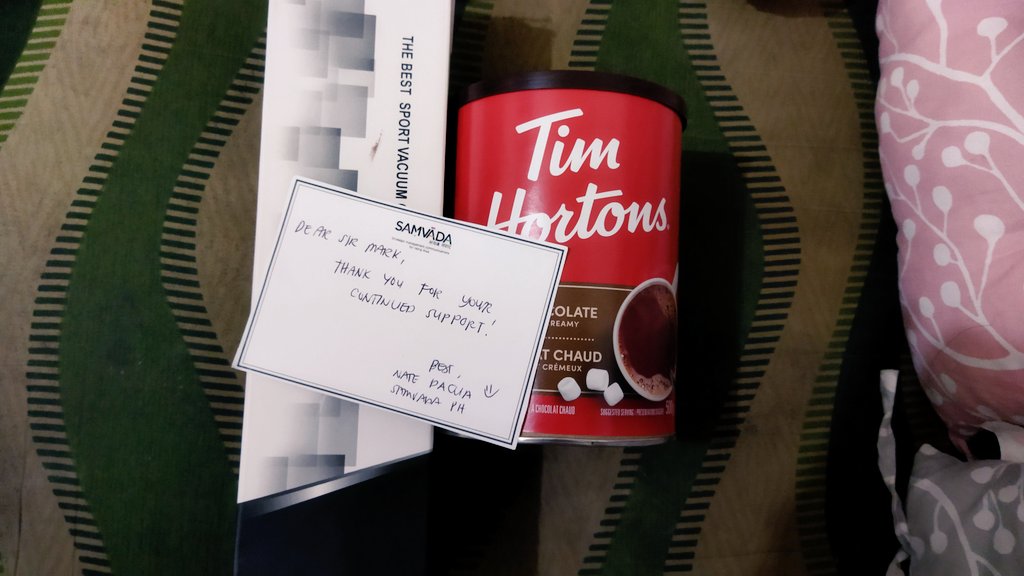 mathony's tweet photo. Thank you for this #SAMVADA! Such a great thing to have this September! 

#timhortons #bloggermail #socialmediamanager #blogger #technology #nineten21 https://t.co/TFfUDHa6r5