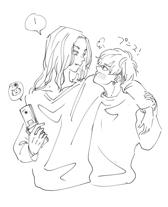 ばぢぷゆワンドロ、ラフ描いてる途中で寝落ちた😇 