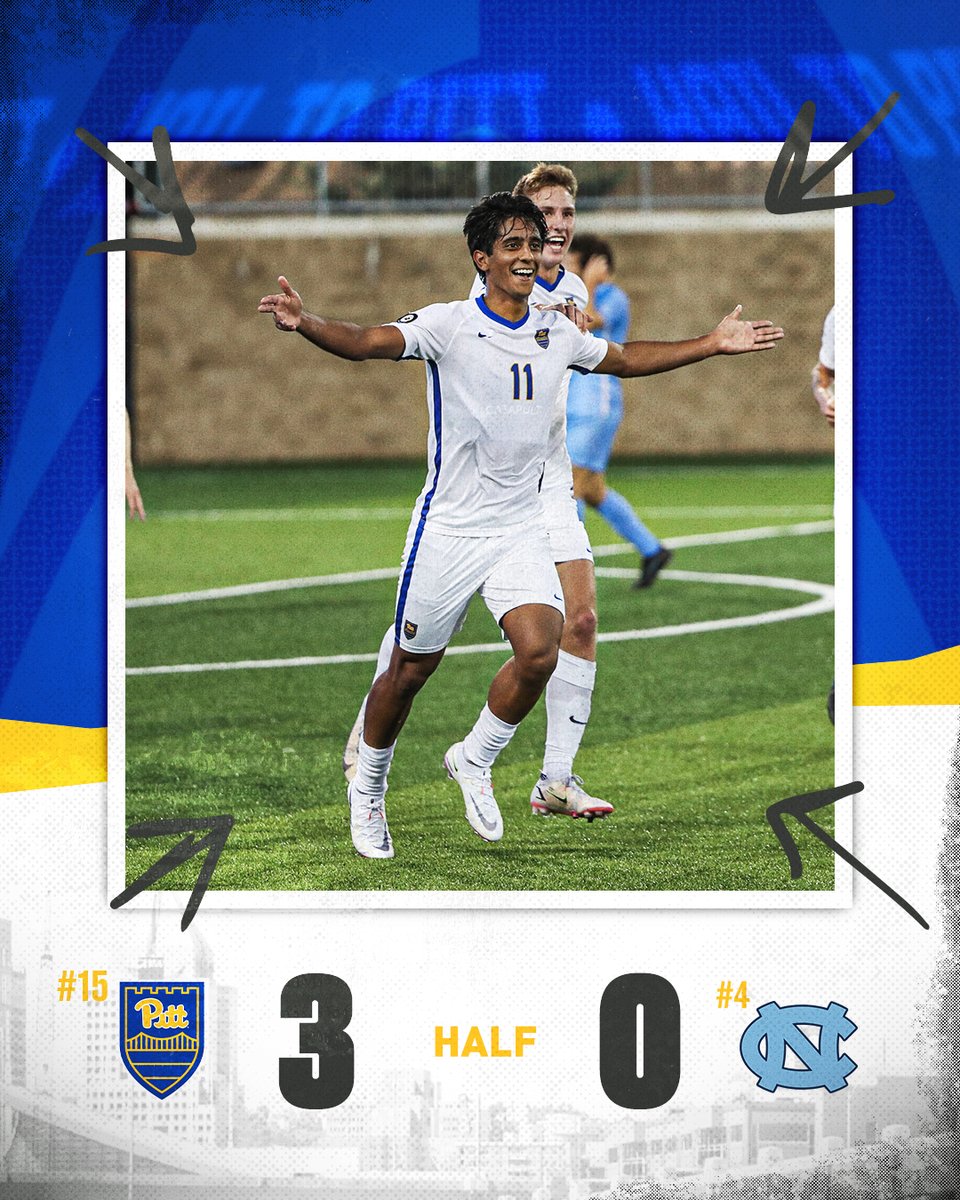 Pitt_MSOC's tweet image. Halftime from Ambrose Urbanic Field.

@Rodrigom26 with two goals as Pitt leads 3-0 over North Carolina. 

Back in 15 minutes.

#H2P