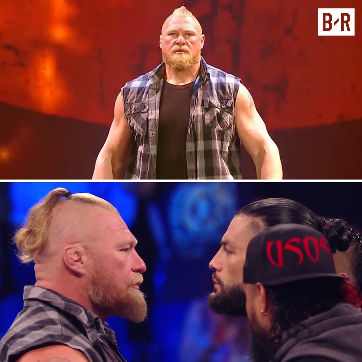 BRWrestling's tweet photo. BROCK LESNAR IS BACK 😤 https://t.co/5JM8hIKBjR