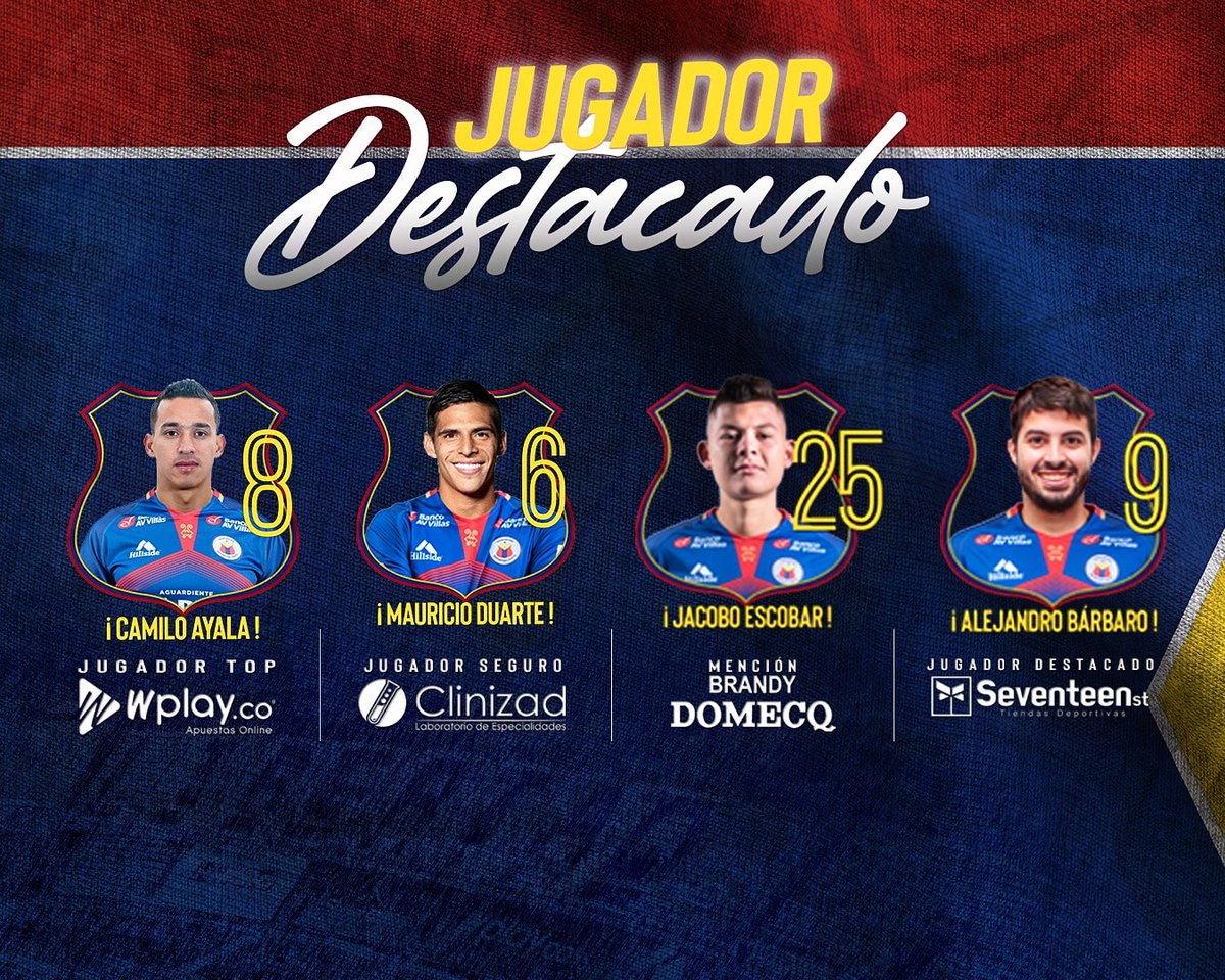 DeporPasto's tweet photo. 🔵 🔴 🟡 #CULTURAPASTO
🇷🇴 Camilo Ayala, Mauricio Duarte ,Jacobo Escobar y Alejandro Bárbaro , fueron elegidos por los fans, en el podio de alto rendimiento tras disputarse la ida de los cuartos de final de la Copa Colombia.
🌋 Enhorabuena guerreros 🌋 https://t.co/hwooPevDfC