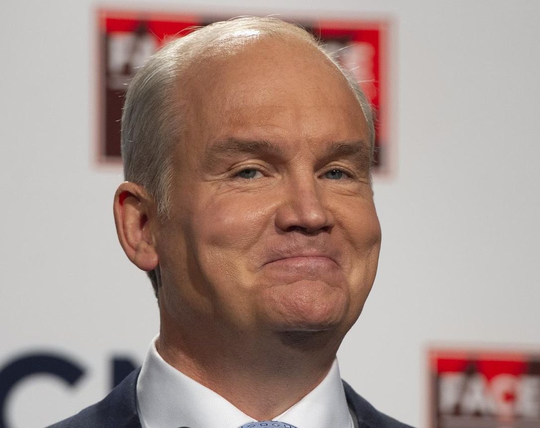 tiplerteaches's tweet photo. Someone said Erin O’Toole looks like Hitchcock from Brooklyn 99 and now I can’t unsee it https://t.co/FTWNFVxzjc