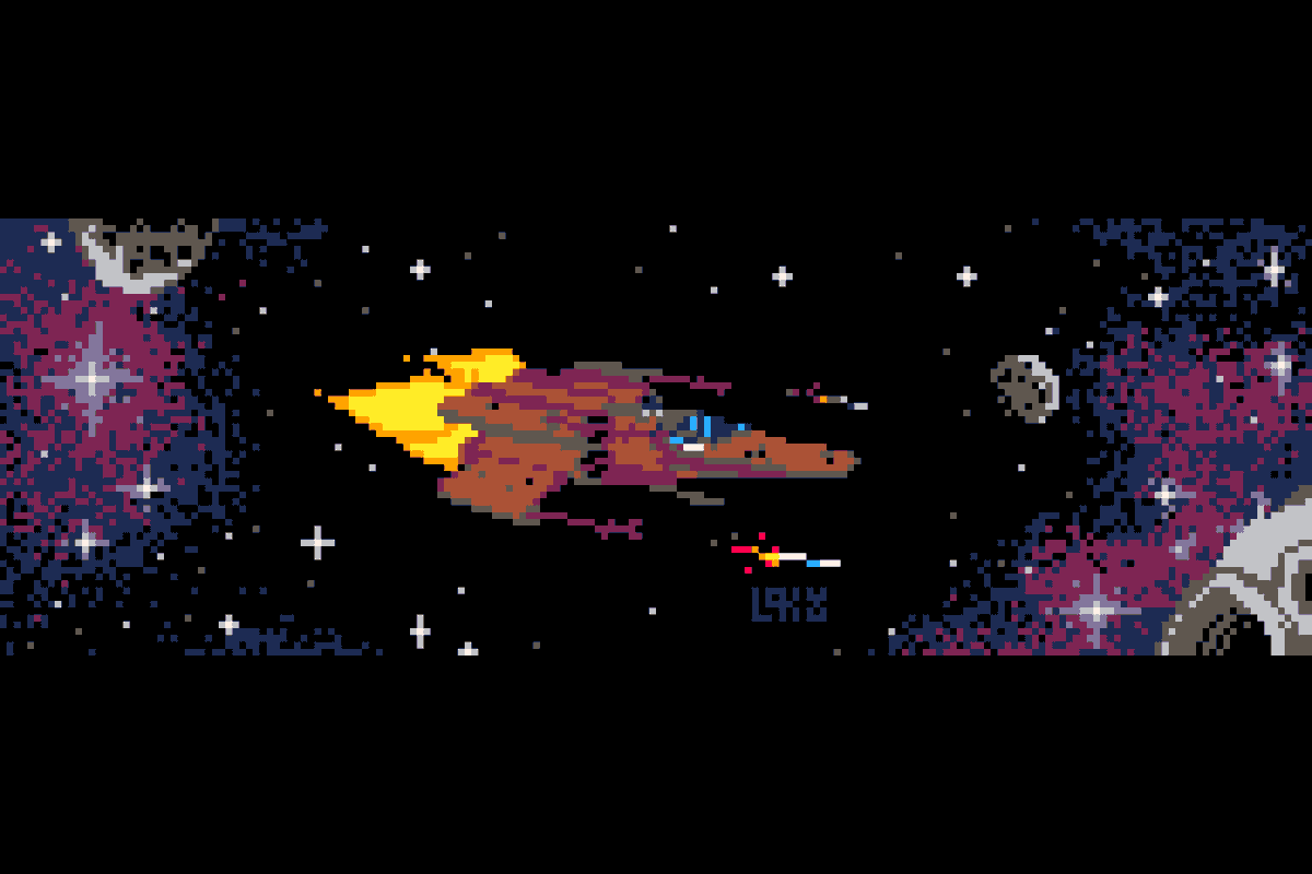 Lakyu_'s tweet photo. Space Infinity
(2) Rusty
(2) X-Wing
(3) Missiles
For @Pixel_Dailies theme: #RandomSpaceshipGenerator
Colors: 12
Preset: PICO-8
Original Resolution: 192x64
__
#pixelart #pixel #pixel_dailies #ドット絵 #aseprite #lakyu #StarWars #space https://t.co/uXYblKFwSD