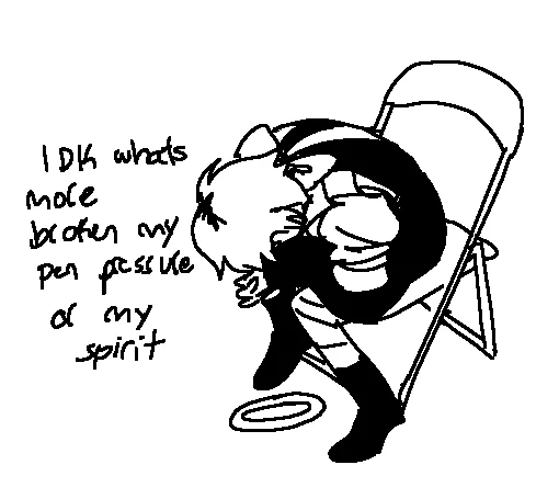 spent all afternoon fighting for my life and then it suddenly fixed itself after i reached ultimate despair and drew this 