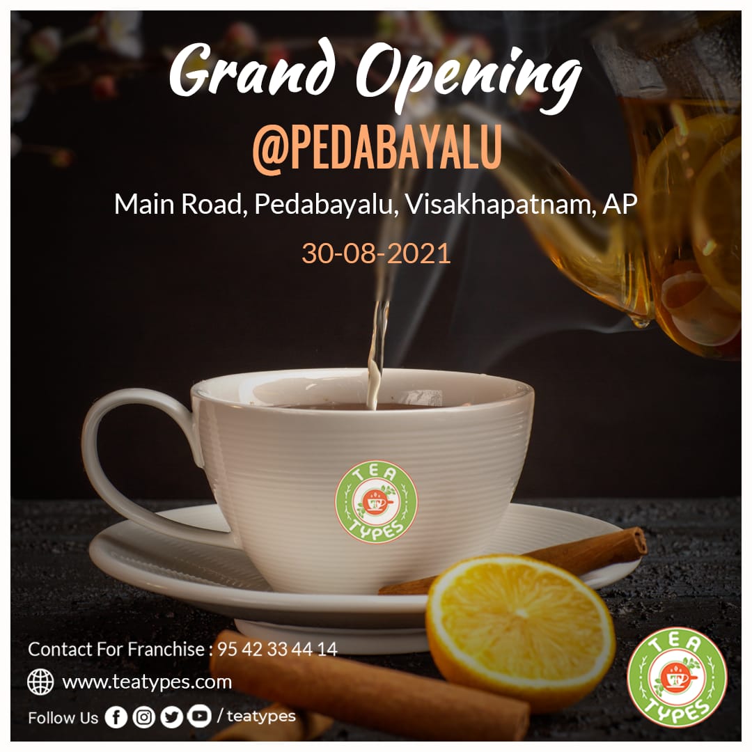 teatypes's tweet image. Grand opening at Pedabayalu 
Contact for franchise 9542334414
#teatypes
#teatypesfranchise
#tea