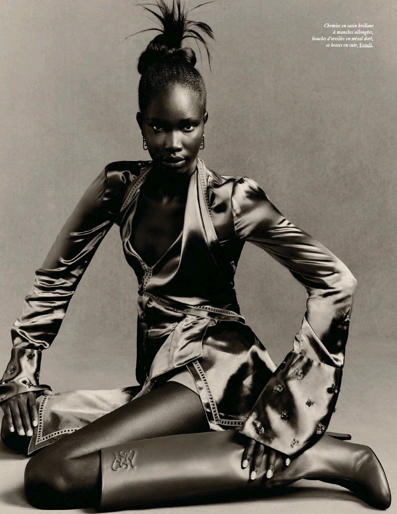 hoodcouturemag's tweet photo. Adhel Bol, Akuol Deng Atem for Vogue Paris September. Photographed by Rafael Pavarotti. https://t.co/Z5extyYd3g