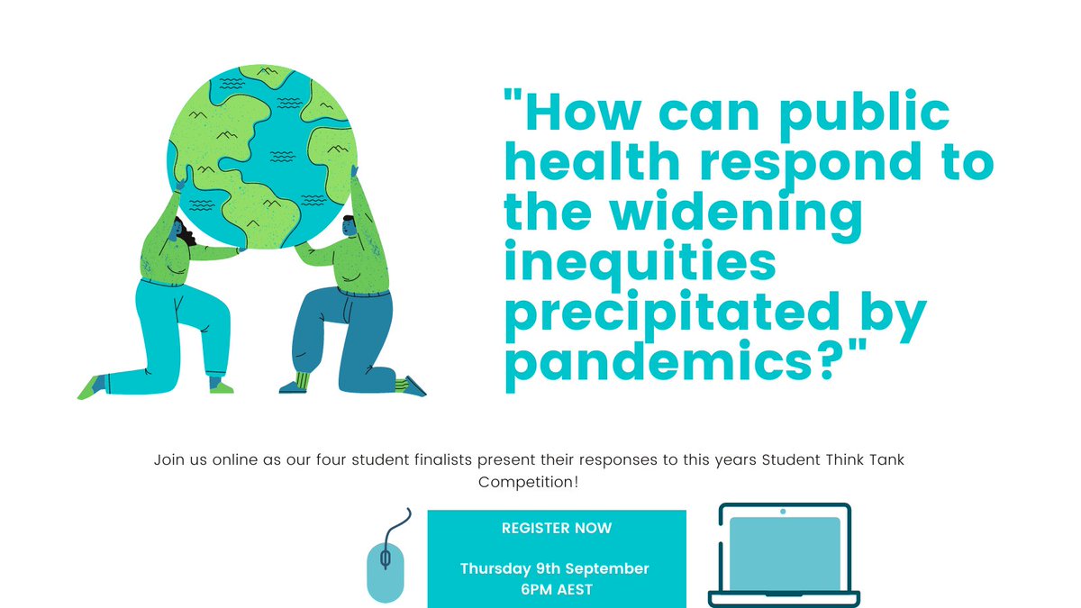 If you're a public health professional come along and support our upcoming leaders as they demonstrate their innovation in solving some of Public Health’s largest problems in our Student Think Tank webinar. Click here to register: us02web.zoom.us/webinar/regist…