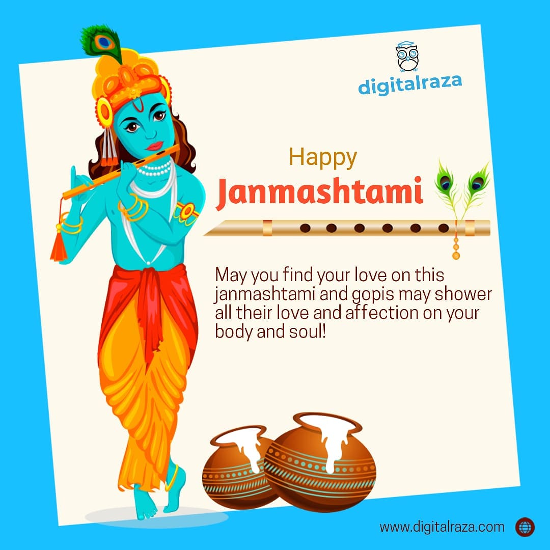 digitalraza's tweet photo. Happy Janmashtami! May Lord Krishna grant you everything you wish for. My best wishes will always be with you and your family.
.
#KrishnaJanmashtami #krishna #krishnajanmashtami2021 #krishnajayanthi2021 https://t.co/AzvAePNx4Z