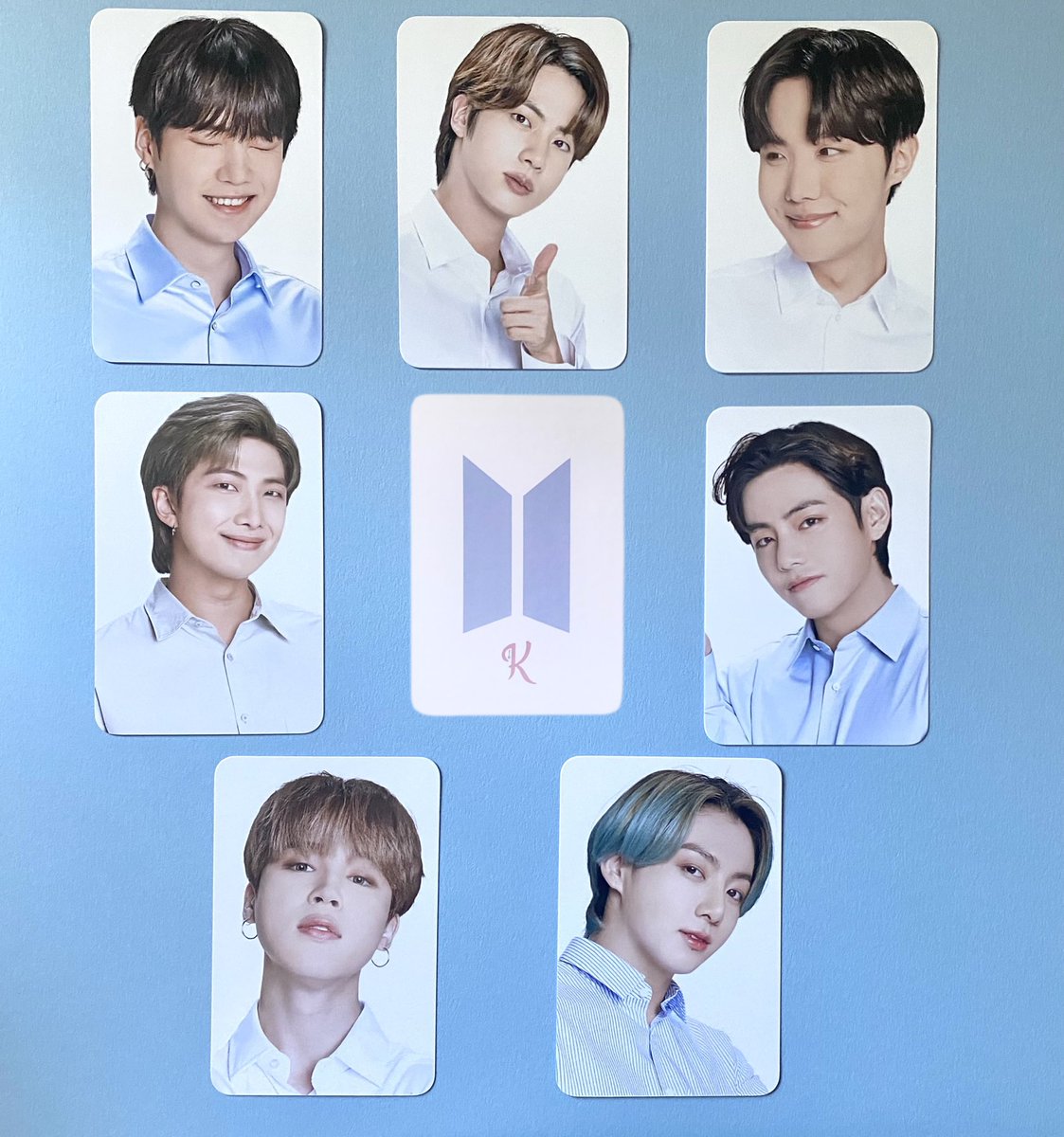 HouseOfKD's tweet photo. #BTS Coway Set (7pc)

These photos are so cute!! Also the light blues &amp; white look so good on them! 

💙 https://t.co/4dAzTAd9eT

~Laminated or Not Laminated 
#BTSARMY  #BTSPC #btsphotocard https://t.co/CRhyDTTBOK