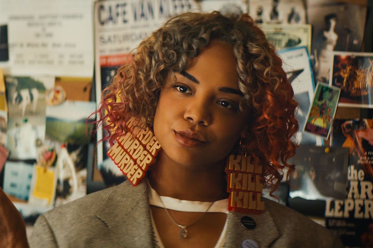daveweigel's tweet photo. Thinking about the earrings in “Sorry to Bother You” again. https://t.co/TdH2MGRwsD