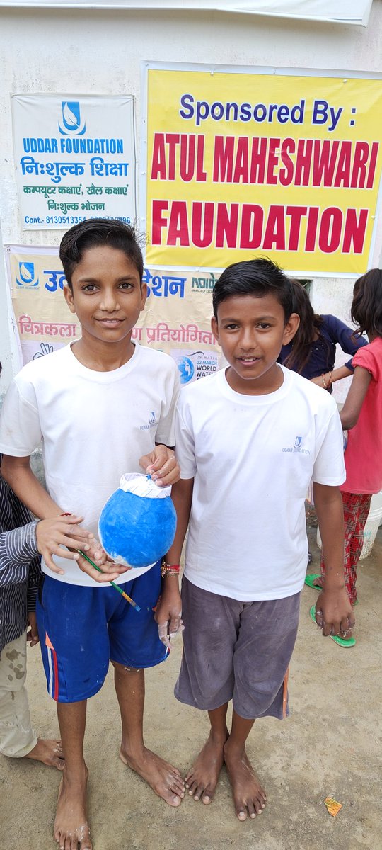 FoundationUdaar's tweet photo. Happy janmashtmi to all
Our students of udaar foundation made beautiful pots 🍯 from waste materials
@noida_authority @rituias2003 @CeoNoida
@dr_maheshsharma @SociallyBlog #udaarfoundation #udaar #donate #ngo #noida #bestfromwaste https://t.co/e1Nn5uD5dW