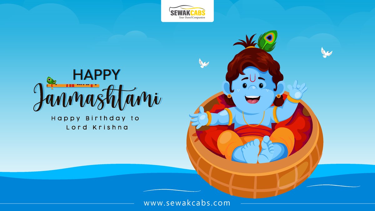 sewakcabs's tweet photo. Sewak Cabs delightfully wishes a happy Janmashtami to you all. May you and your family’s life be blessed with positive emotions and feelings.

#happyjanmashtami #janmashtamispecial #radhakrishna #radheradhe #jaishrikrishna #harekrishna https://t.co/qF6SidN0TW