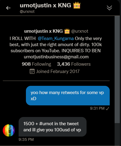 Zaranvia's tweet photo. Ayo my friend justin here offered 100USD of val points if I can get 1500 retweets. 

Can I get some help with this goal :D
#urnot https://t.co/0vvAi9Qnfu