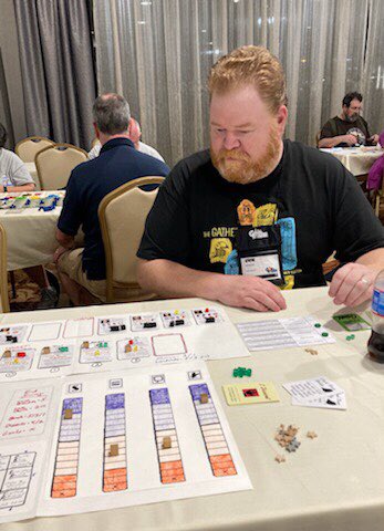 JasonDCMatthews's tweet image. Playtests of First Monday in October.  An upcoming design by Talia Rosen, focused on the history and evolution of the Supreme Court.  I have the pleasure of developing the game for @fortcircle