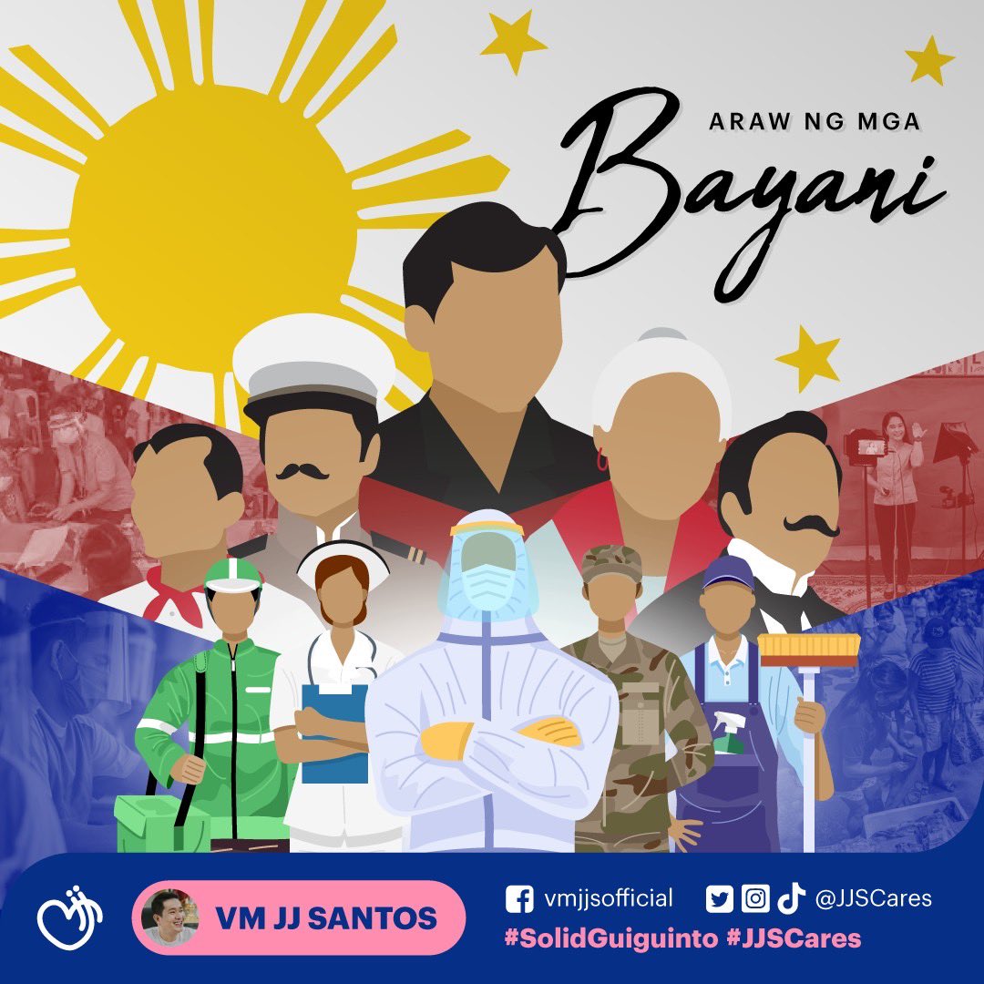 jjscares's tweet photo. Patuloy tayong makikipaglaban
para puksain ang kahirapan
para sa pantay na karapatan
para makapagsalba ng buhay sa gitna ng pandemyang walang kasiguraduhan…

kasama ng mga bagong bayaning  may wagas na pag-ibig at paglilingkod sa bayan 🇵🇭
#ArawNgMgaBayani
#NationalHeroesDay2021 https://t.co/2lyaDKE8nb