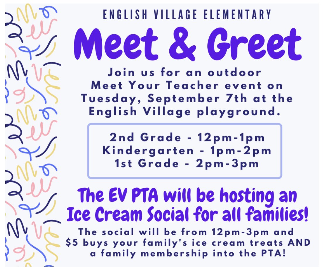 MrsRuddsKinder's tweet photo. I’m back teaching in person this year!!! Woohoo 🎉 🥳 Can’t wait to meet my new class at our Meet &amp; Greet! (You can bring their school supplies so the kids have less to carry in on day 1.) Info below for our new K families: https://t.co/ezCDj5T4yN