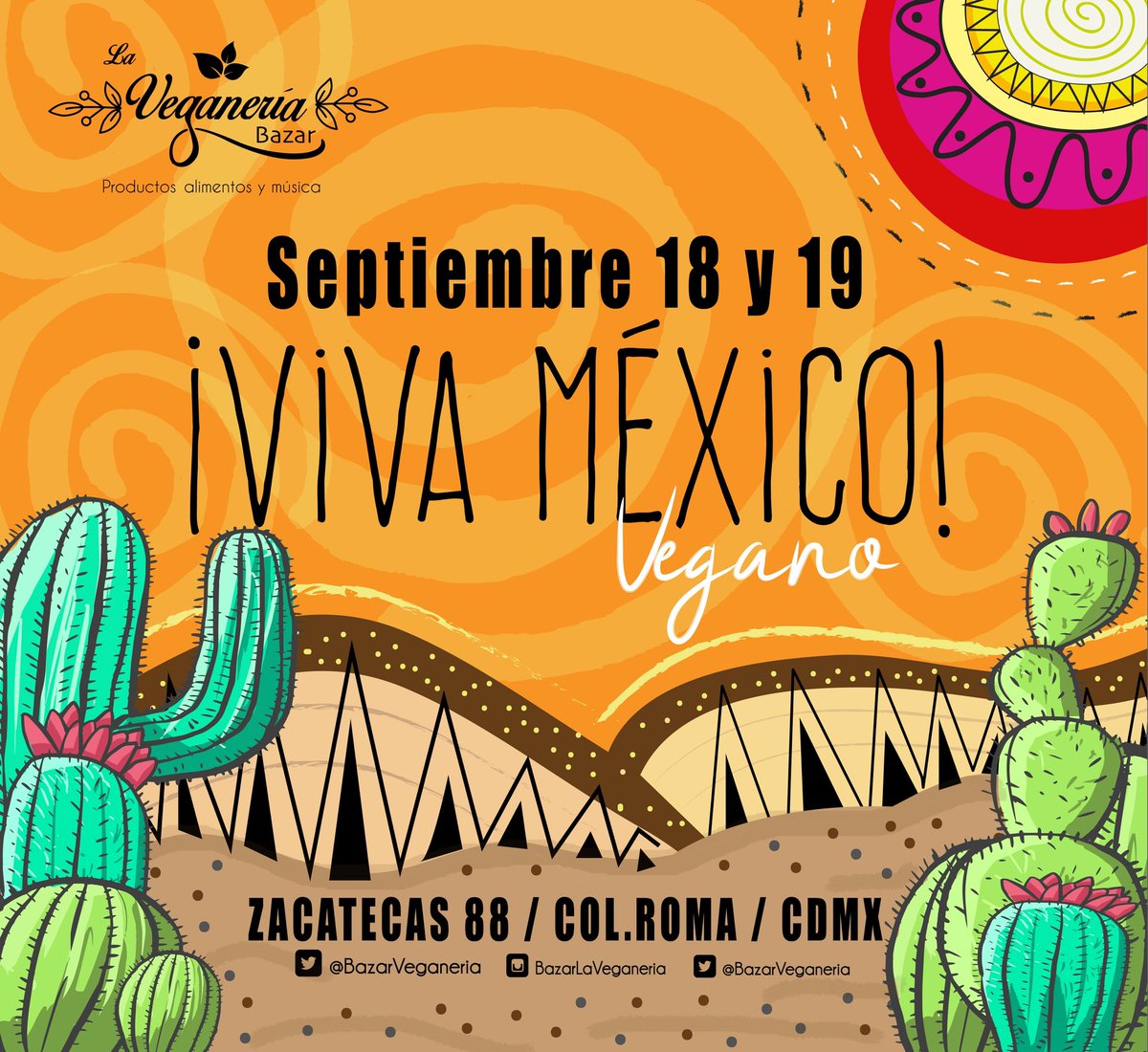 👉🏻 18 y 19 de septiembre 👉🏻11:00 a 19:00 hrs 👉🏻Zacatecas 88 Col. Roma, Cuauhtémoc CDMX
🚗Estacionamiento cerca👉🏻 En Zacatecas hay un estacionamiento

USA CUBREBOCAS PARA PODER INGRESAR Y DURANTE TU ESTADIA EN EL EVENTO 

#EntradaLibre
¡Te esperamos! 🙋🏻‍♀️🌱 🇲🇽
