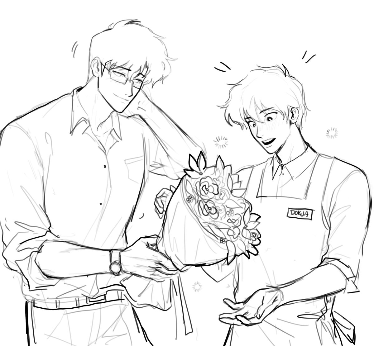 ShweezyLiz's tweet photo. Hahaha, jindok where u at??? 👀👀👀

Bunch of doodles I forgot existed but decided to bring the light, ft dilf jinwoo and daycare worker kdj hehe https://t.co/Lgw0RdhgX2