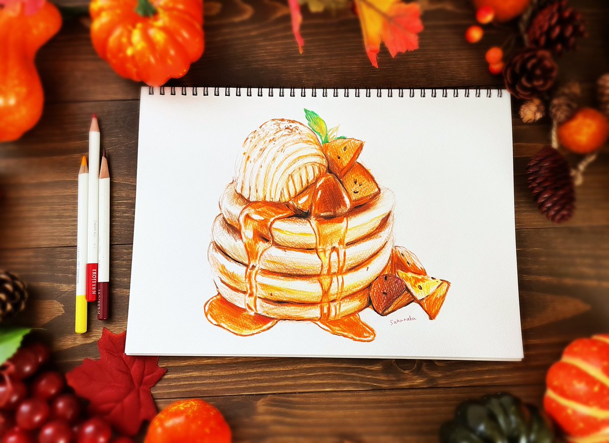 Sakuraba 9 23 10 5 Decorate The Cover展 V Twitter お芋のパンケーキ 焼きたてのフワフワのパンケーキに ゴロゴロのお芋と お芋もモンブランをトッピング とろーりハチミツをかけて Sakurabacafe カフェ好きな人と繋がりたい パンケーキ さつまいも