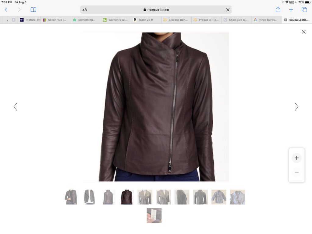 LuxeforLess1's tweet image. #VINCE #Scuba Paper Leather #BikerJacket XS 0 2 Wine Burgundy New $995 Beautiful. Listed for #charity   buff.ly/3kAaup5