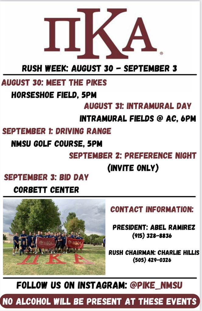 Rush week starts tomorrow!🗣🗣