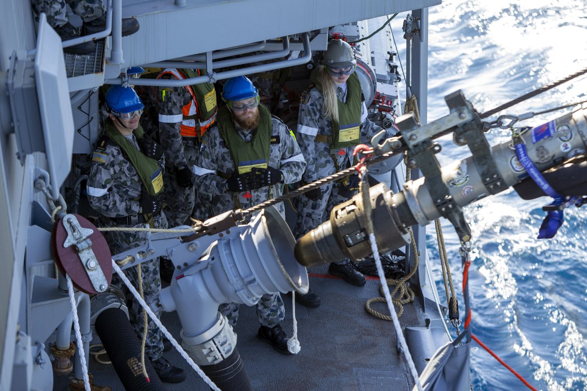 #AusNavy is participating in the multilateral #ExMalabar 2021 with India, Japan and the US. Working together to strengthen our collective capability and reinforce our commitment to an open, secure &amp; resilient Indo-Pacific region 🇦🇺🇮🇳🇯🇵🇺🇸 

#YourADF #FreeAndOpenIndoPacific