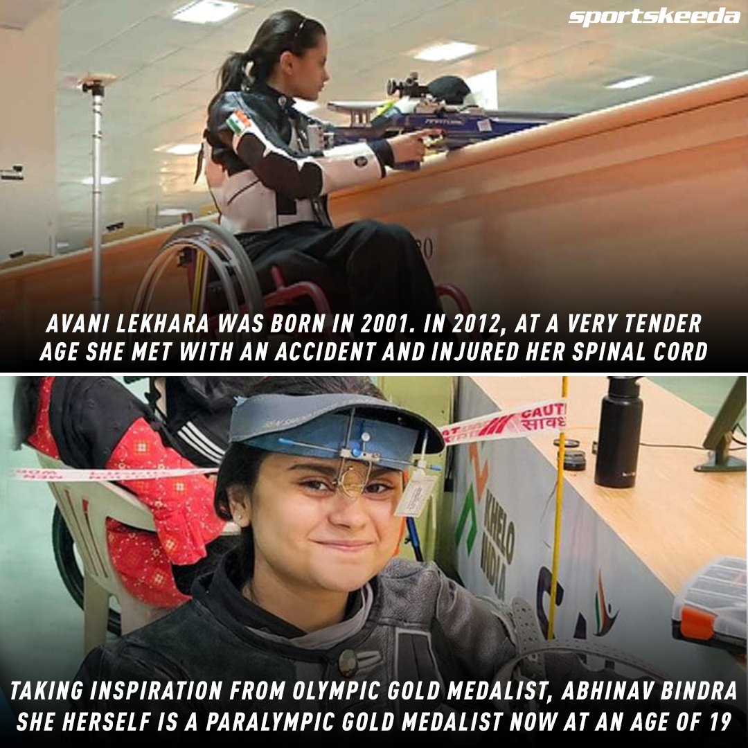 Sportskeeda's tweet photo. ✅First Indian woman to win a Paralympics #Gold

✅First medal for #IND in shooting at the Paralympics

✅Broke the paralympics record

✅Equalled the world record

Take a bow, champ 🙌👏

#Tokyo2020 #Paralympics #Praise4Para https://t.co/u2yHJoJxjI