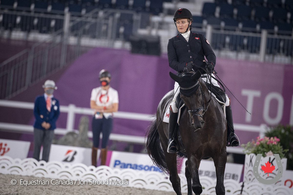 Equestrian_Can's tweet photo. 🚨Lauren Barwick et Sandrino ont rejoint le top 8 à la suite de l’inspection des chevaux de la reprise libre en musique (Freestyle). Leur performance aura lieu demain à 5 h 33 (HAE) !
#DirectionTokyo
📷: Jon Stroud Media https://t.co/XOaT5q9ie9