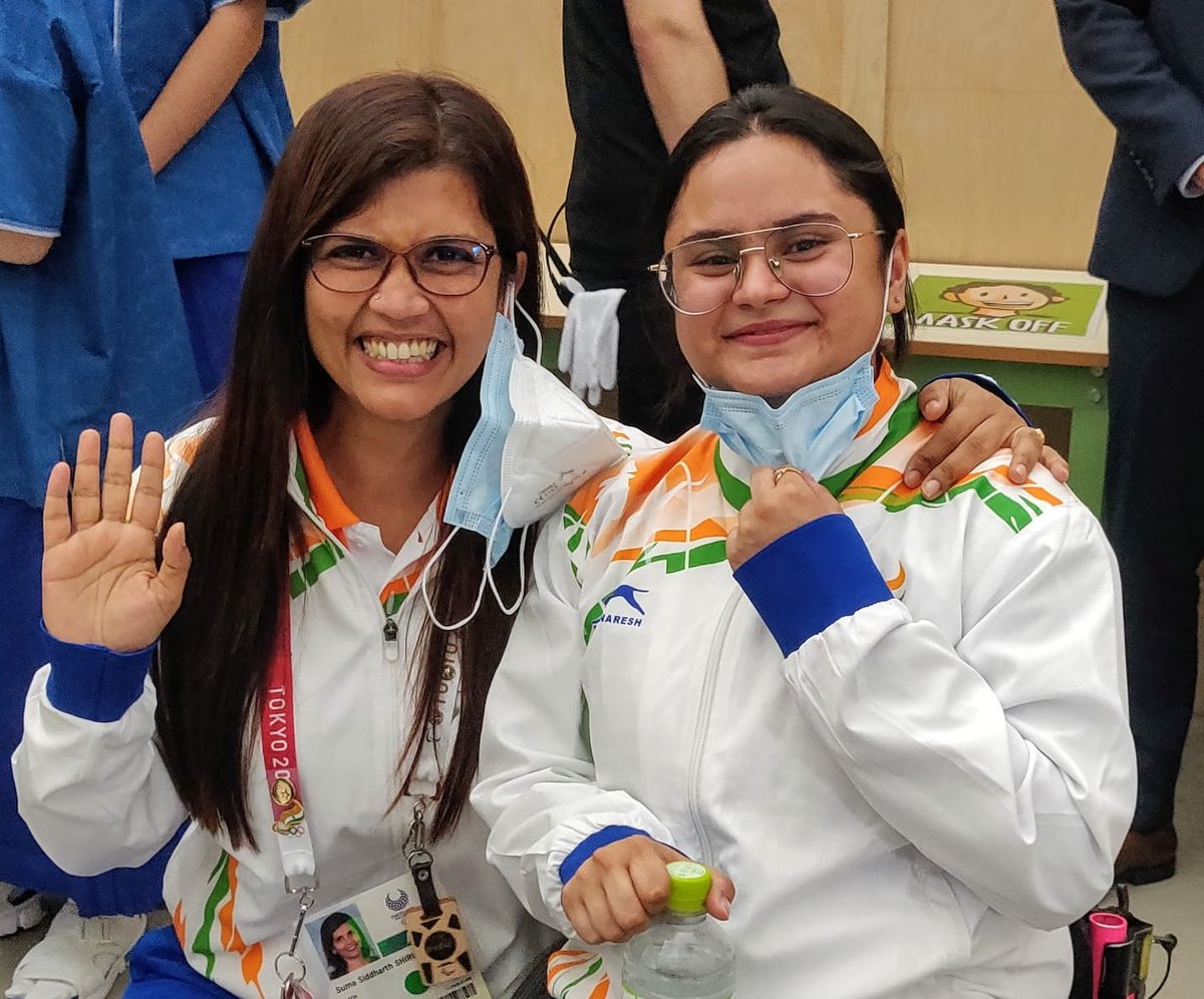 GOLD IT IS! As a coach couldn’t have been any more proud of @AvaniLekhara and her performance today! India’s first woman to win a gold medal at Olympics or #Paralympics & with a world record. Surely more to come from her in the future too! #Praise4Para @ParalympicIndia @Tokyo2020