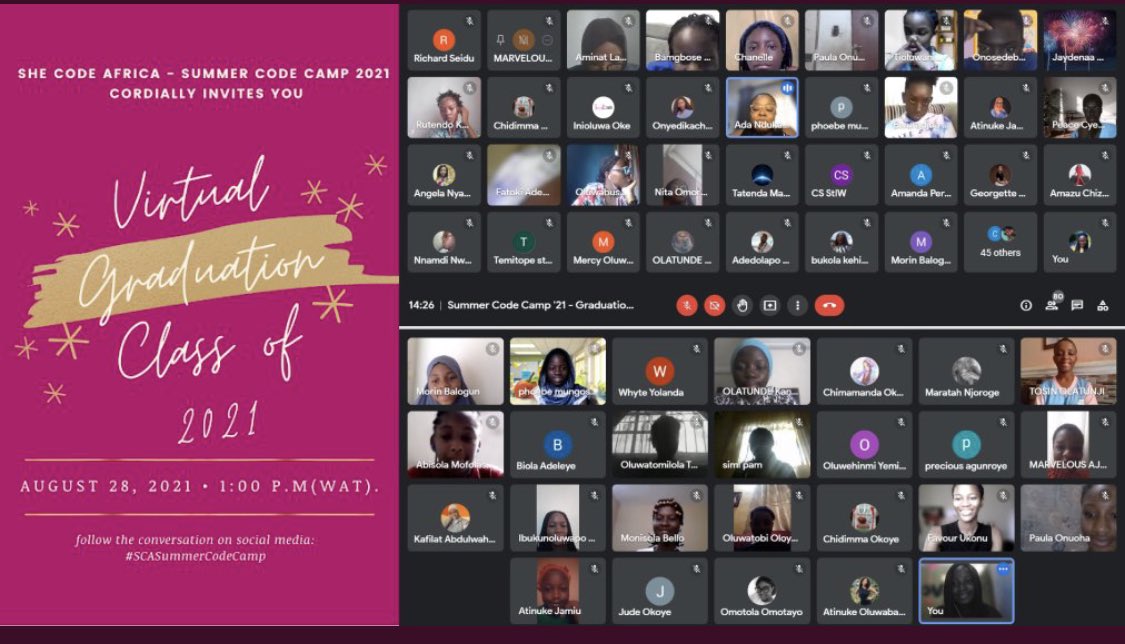 oluwabamikemi's tweet photo. It was an amazing experience with the girls. I look forward to each Saturday with them. Their curiosity and willingness to know things is remarkable. I now share a bond with them🥰🥰🥰 I'm glad to be part of #scasummercodecamp 2021 Thank you @SheCodeAfrica 🤗☺️ https://t.co/5m9wv3z55z