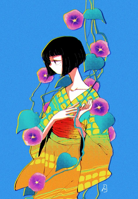 #今月描いた絵を晒そう 

今月は御依頼外は9枚描いて、そのうちの4枚です🍑🍑🍑

夏っぽい絵、あまり描きませんでした🌞🌴🌊🍧 