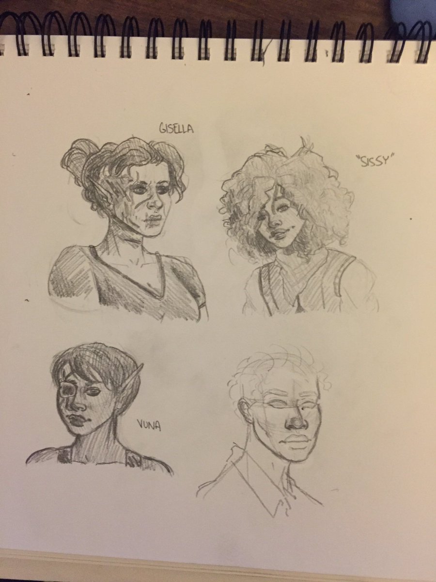 planarlucille's tweet photo. A WIP of some companion and ally sketches I’m making for my #DragonAge TTRPG game! Just passed the events of Asunder and are playing through the year leading up to Inquisition! #art #sketch #agesystem https://t.co/hs0e6hZsnG