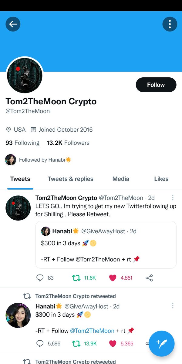 crypto_nio's tweet photo. @GiveAwayHost @Tom2TheMoon https://t.co/NKkPcSaXVY