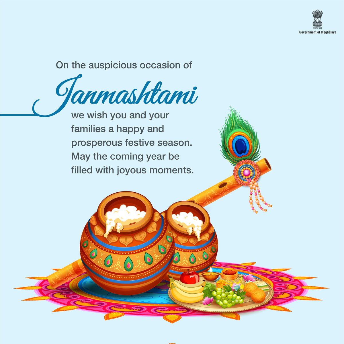 SangmaConrad's tweet photo. Wishing everyone a joyful and #blessed #Janmashtami. https://t.co/jrWeO4Uayo