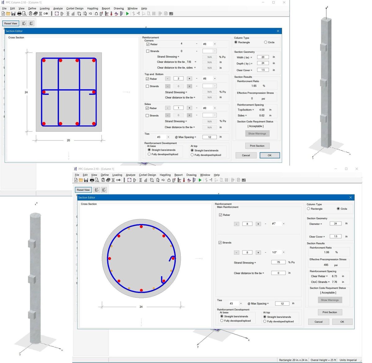 Version 2.1 of PPC Column Software is now available. The new version can handle both rectangular and circular section #precast concrete columns.
precastcomputing.com
