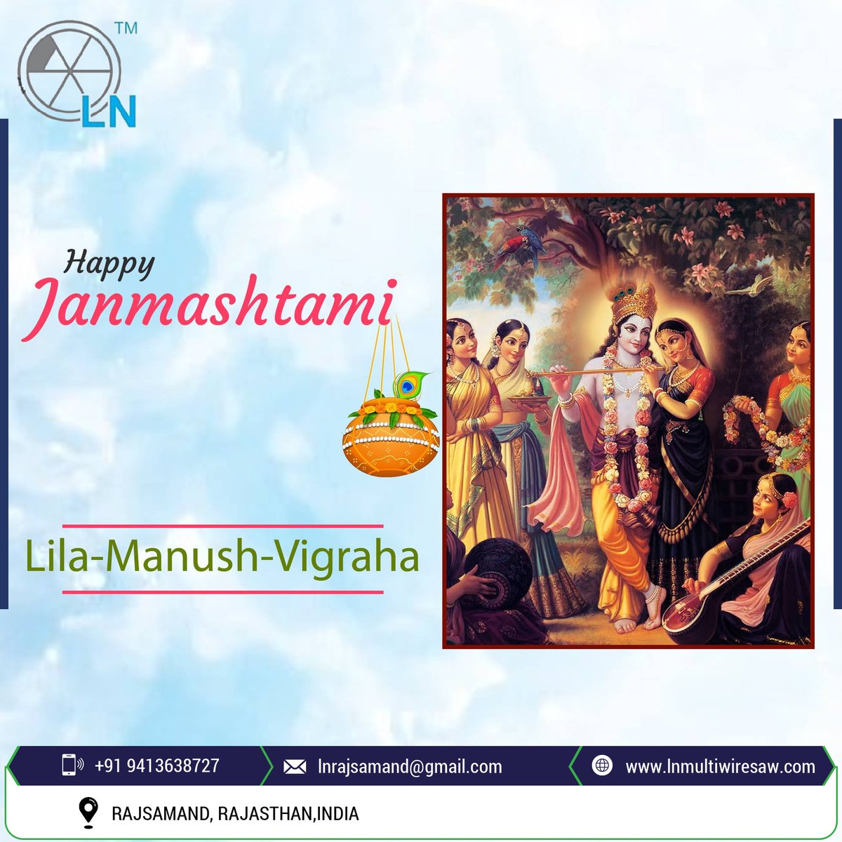 rmahendra's tweet image. Krishna Janmastmi Mahotsav,

#lnengineering #lnmultiwiresaw
#lnrajsamand #granite #marble #cutter #mermer #sandstone #stonecuttingmachine #slabs #tiles #monuments #dressungmachine #southindiangranite #indiangranites #multiwire #multiwiresaw #italianmachines