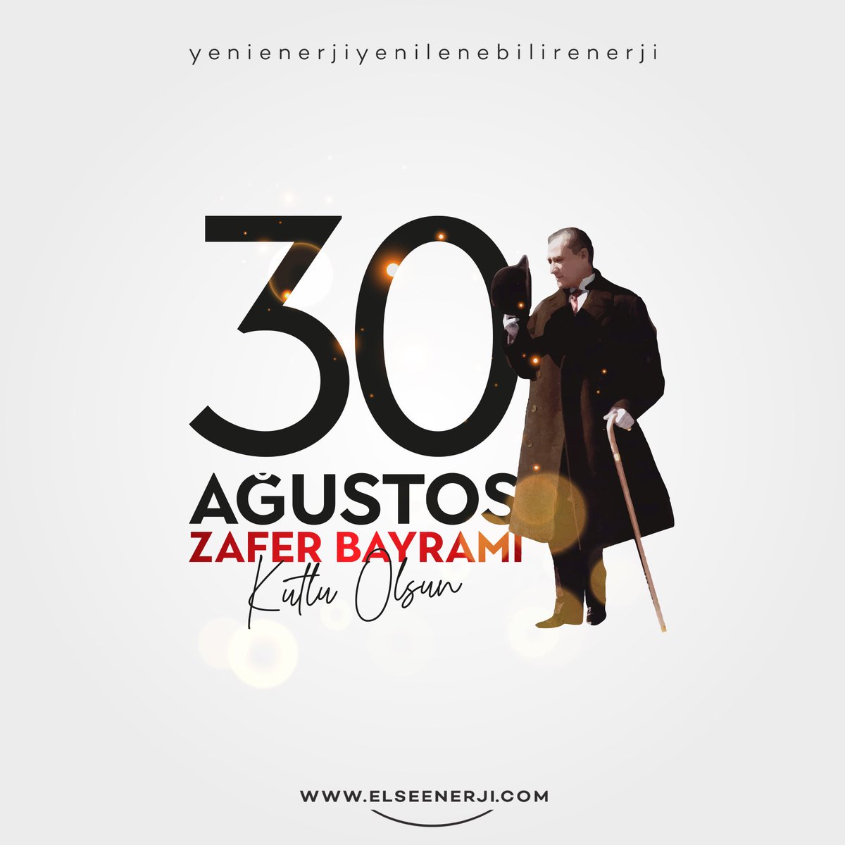 Bizlere bu büyük zaferi armağan eden başta Gazi Mustafa Kemal olmak üzere istiklal mücadelemizin tüm kahramanlarını, aziz şehitlerimizi ve gazilerimizi rahmet ve minnetle anıyoruz. 

30 Ağustos Zafer Bayramımız Kutlu Olsun.

#30AğustosZaferBayramı #ElseEnerji