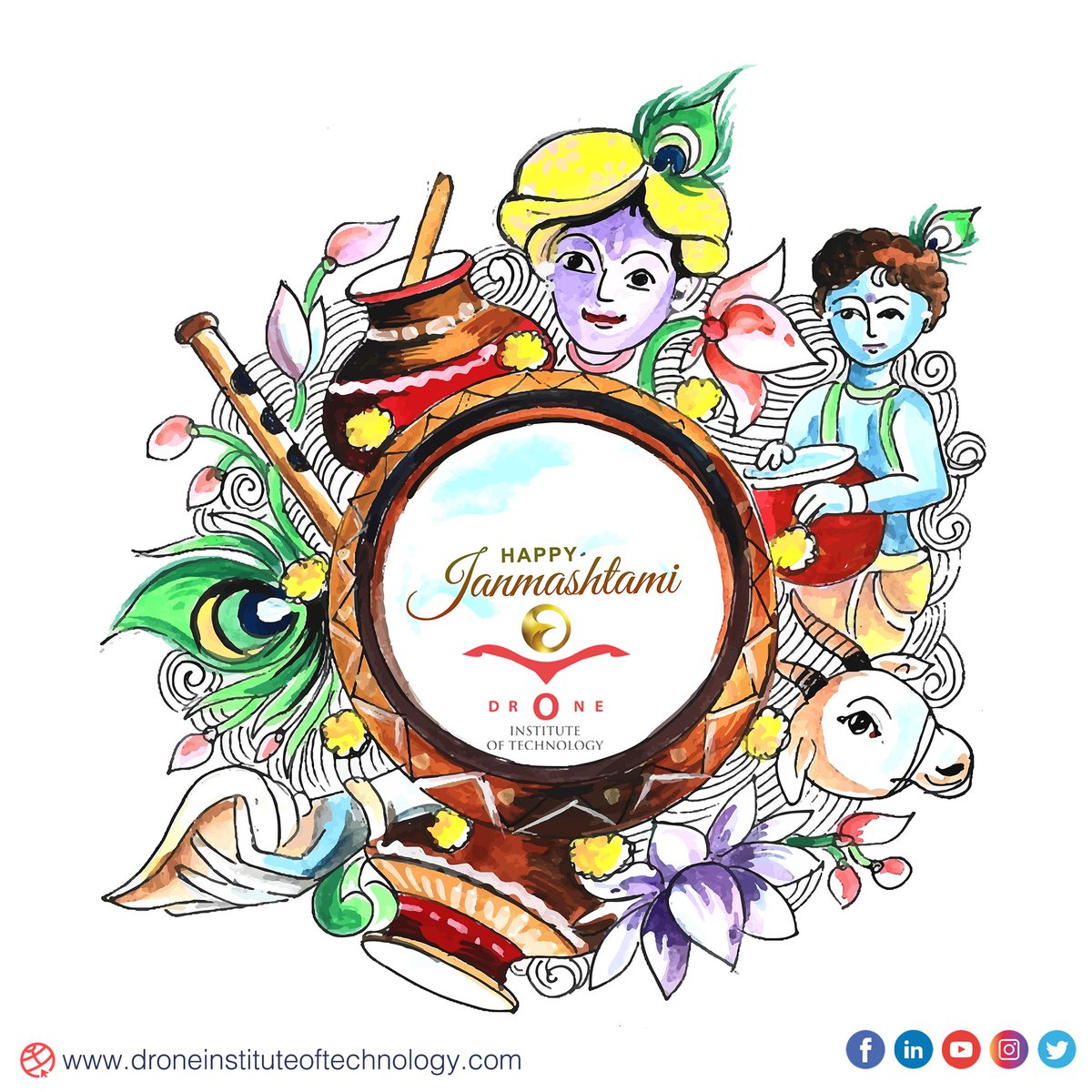 dit_india2020's tweet photo. Happy Janmashtami to all 🦚

Have a mischevious and joyful day. 

#janmashtami #krishna #lordkrishna #krishnajanmashtami #happyjanmashtami #radhakrishna #jaishreekrishna #radheradhe #india #harekrishna #kanha #janmashtamispecial  #srikrishnajanmastami #shrikrishna https://t.co/iRCUmV5dCK