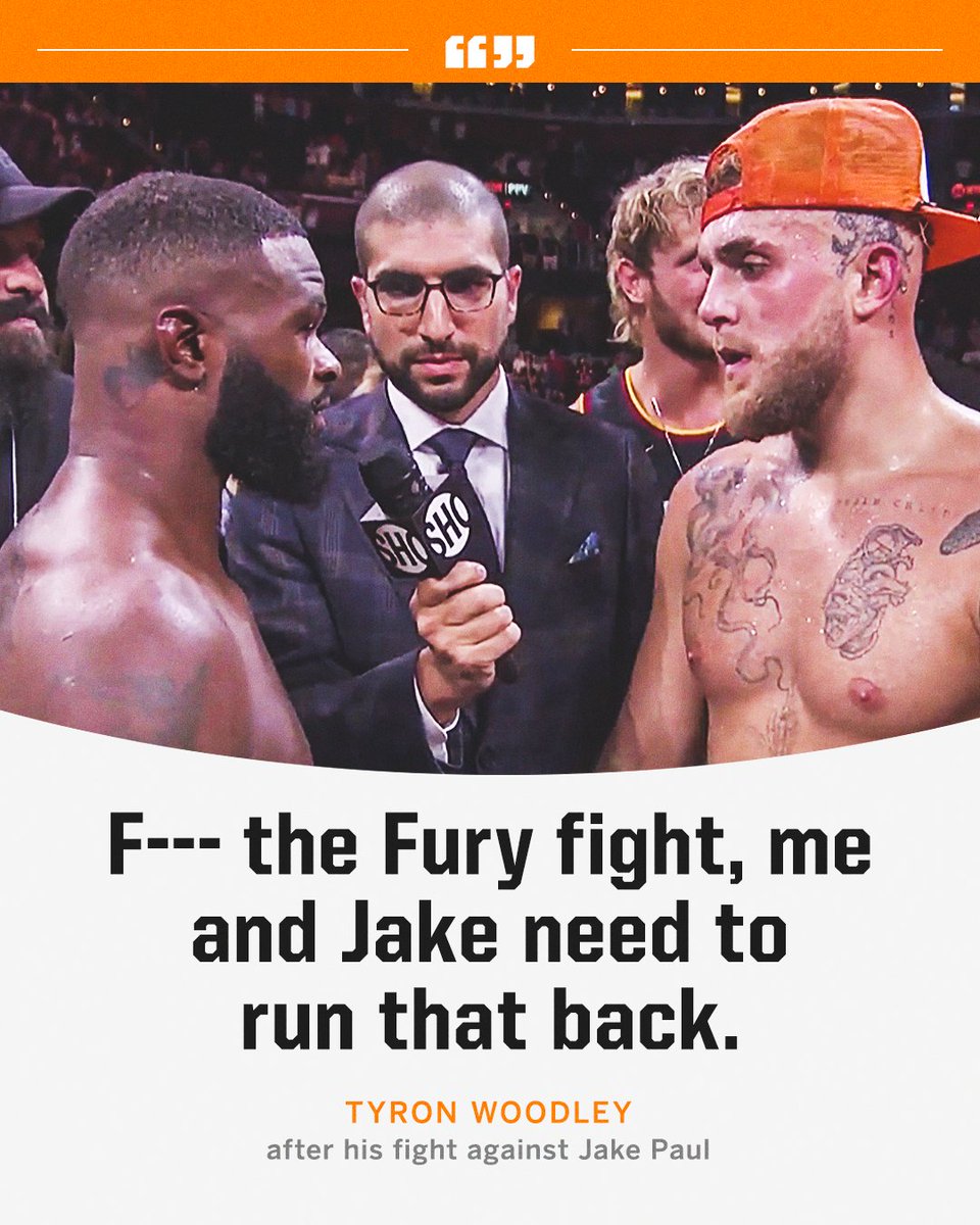 Tyron Woodley challenged Jake Paul to a rematch in his post-fight interview.