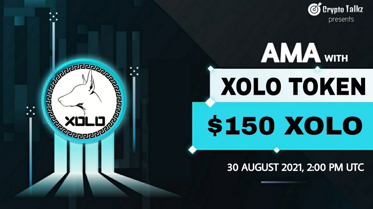CryptoTalkzInfo's tweet photo. Crypto Talkz will host #AMA with Xolo Token on 30th August 2021 at 2 PM UTC

💰Rewards Pool : $150 XOLO

🏠Venue : https://t.co/mBcmMppoMX

Rules:
1⃣ Follow @CryptoTalkzInfo &amp; @TokenXolo
2⃣ Like &amp; Retweet
3⃣ Comment Questions &amp; Tag 3 Friends (max 3 questions) https://t.co/Ty6rMPi5f8