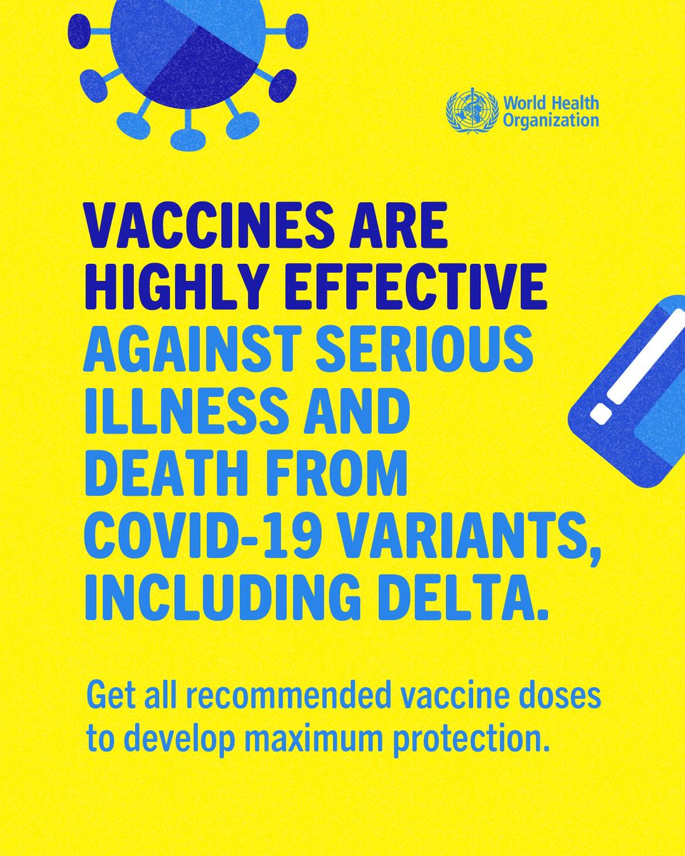 #COVID19 vaccines 💉 could save your life.

Get vaccinated as soon as it’s your turn!