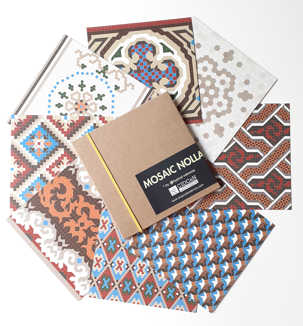 Comenzamos la semana con una novedad en colaboración con el Centro de Investigación de Cerámica Nolla hemos lanzado esta colección de Postales, donde os invitamos a realizar un recorrido por edificios muy representativos en busca de los Mosaicos Nolla.