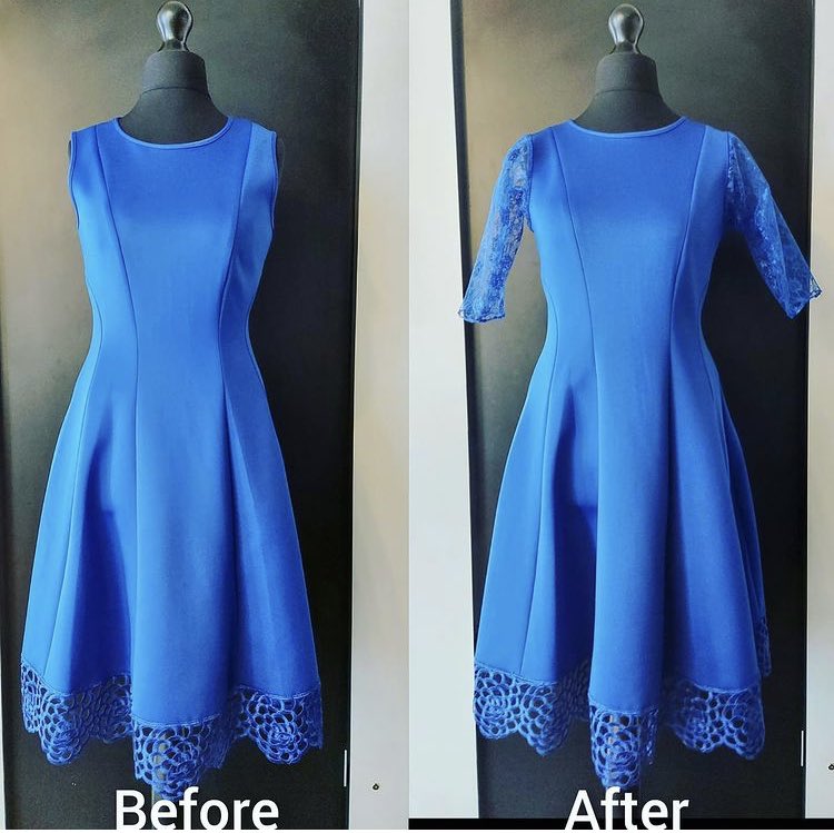 💛Before and After💛

A beautiful lace sleeve <a href="/EnnisZipYard/">The Zip Yard Ennis</a> made for a dress for a customer who wasn't comfortable showing off her arms. 

#thezipyard #lace #sleeve