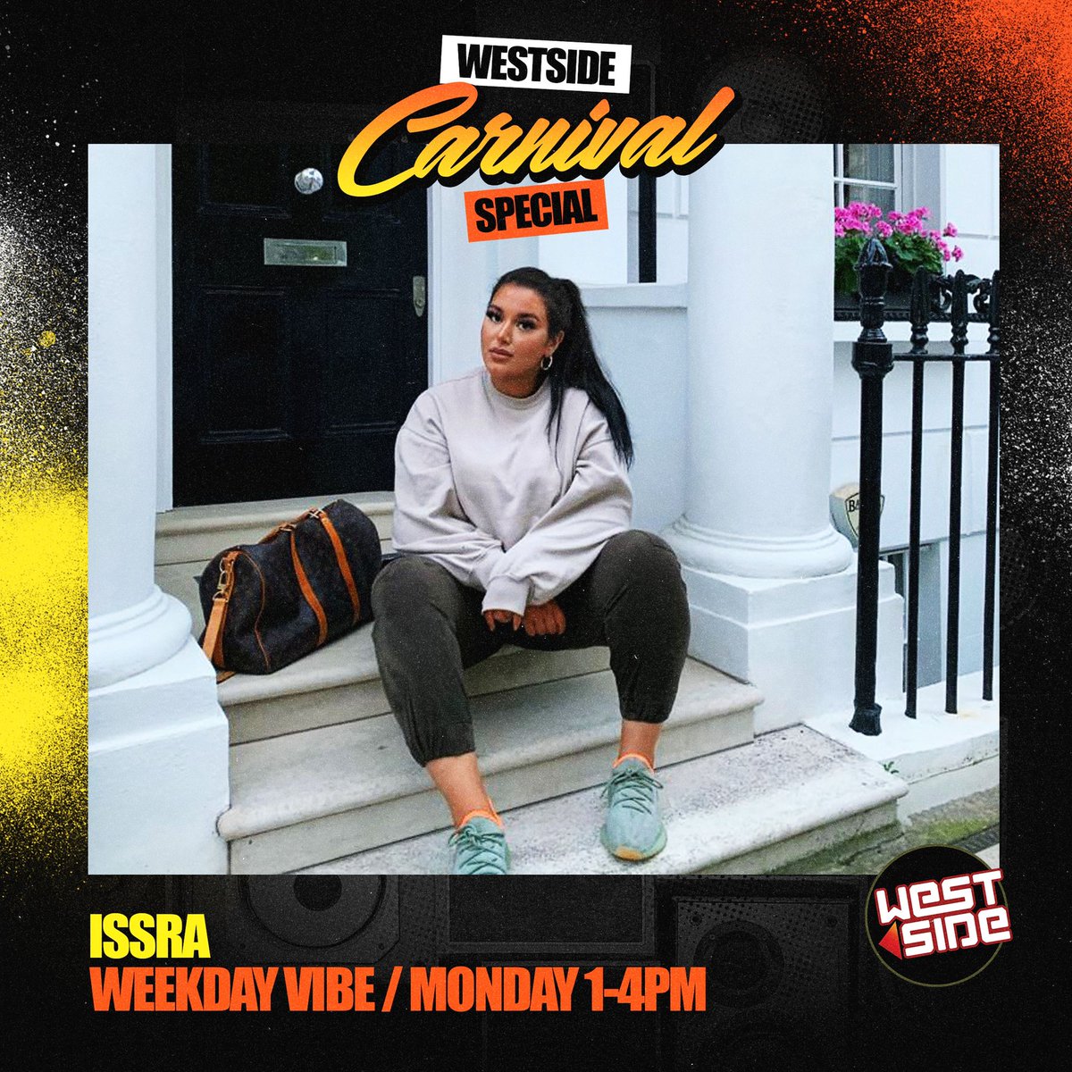 thisiswestside's tweet image. Taking you through mid morning and the afternoon with non stop vibes on the Carnival Special it’s @radiojojo_ and @issxry 🔊🔥⚡️

10-1 #WestsideConnection 
1-4 #WeekdayVibe 

thisiswestside.com | 89.6FM LDN
