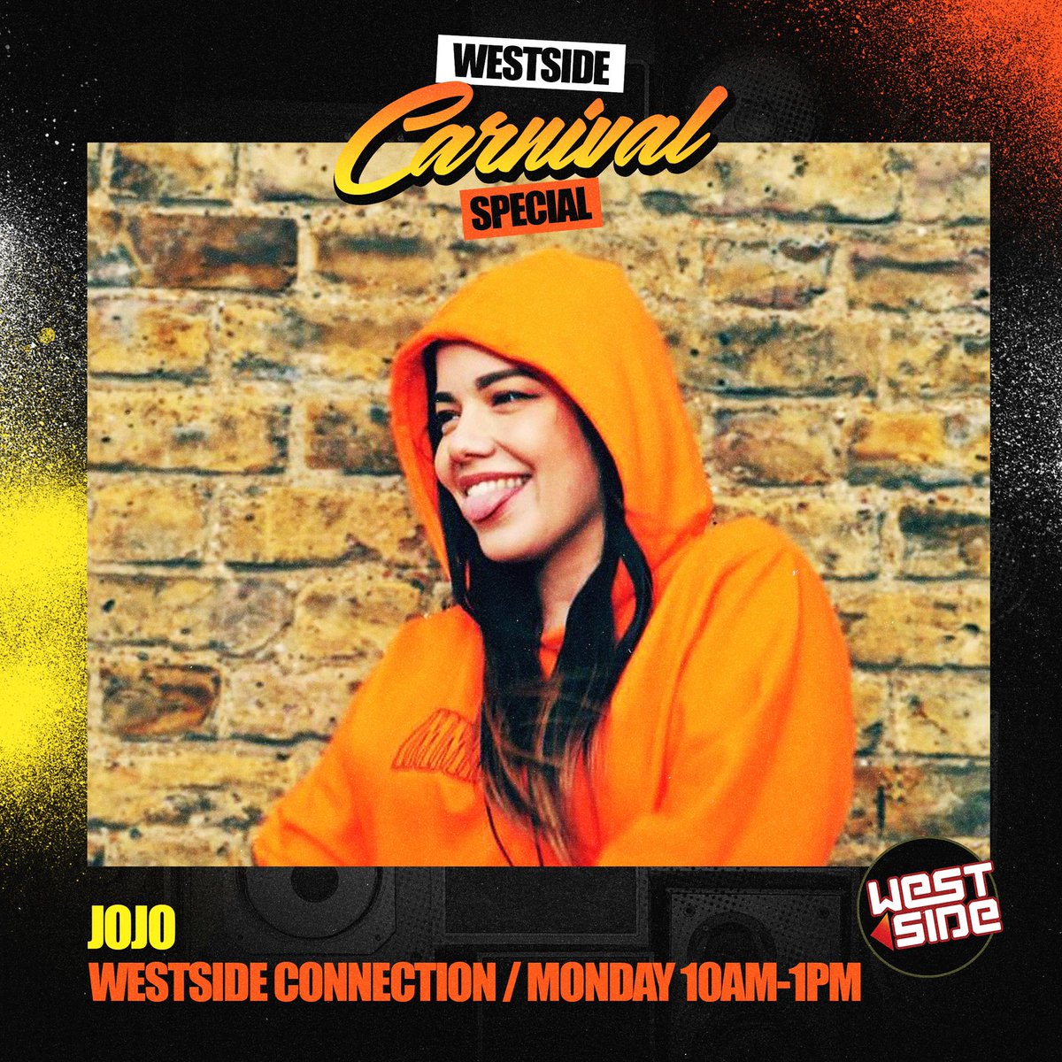 thisiswestside's tweet image. Taking you through mid morning and the afternoon with non stop vibes on the Carnival Special it’s @radiojojo_ and @issxry 🔊🔥⚡️

10-1 #WestsideConnection 
1-4 #WeekdayVibe 

thisiswestside.com | 89.6FM LDN