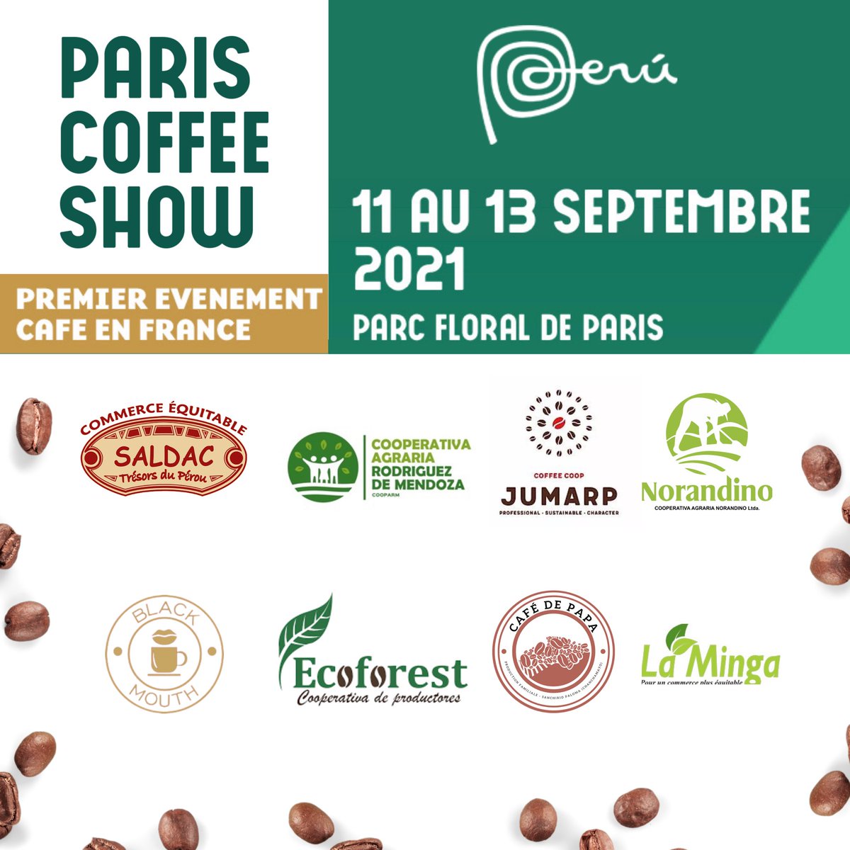 Du 11 au 13 septembre, le Pérou 🇵🇪 sera l’invité d’honneur de la Paris Coffee Show organisé au parc Floral de Paris par le Collectif Café <a href="/Collectif_Cafe/">Collectif Café</a> 

🔴 Le bureau commercial du Pérou en France, PROMPERU France est partenaire de l’événement.