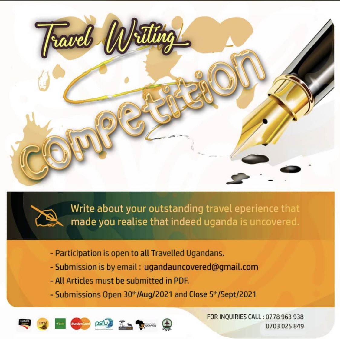 Visit Kampala on Twitter "TRAVEL WRITER COMPETITIONS. Stand a chance to travel freely to Uganda