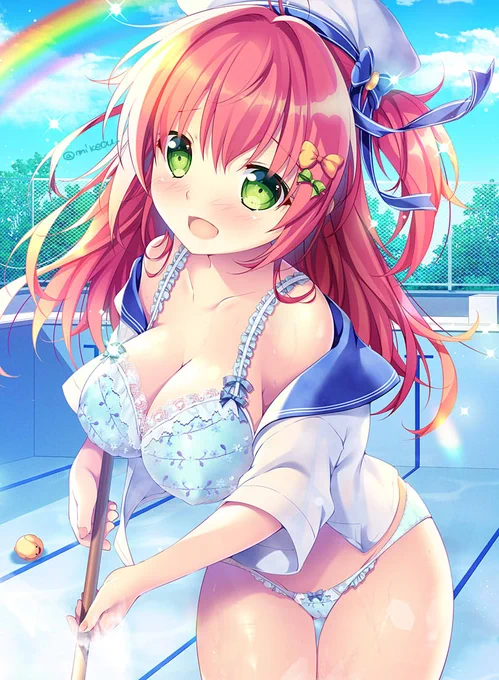 夏の終わりの、プール掃除 