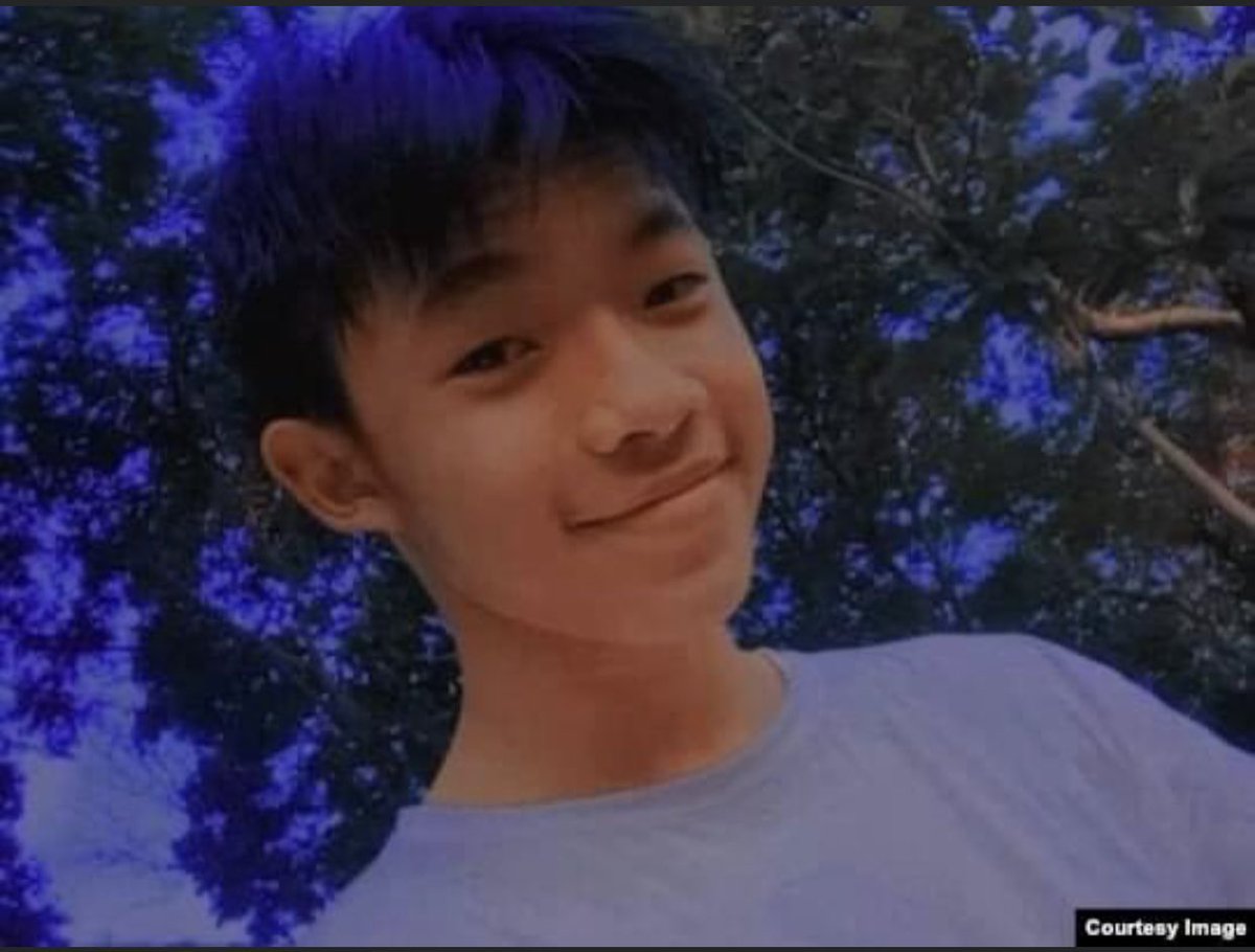 Zan Ye Htut, aged 17, was unlawfully abducted by SAC terrorists at his home in MoteTaung Ward, SanChaung Tsp, on alleged suspicion of bomb blast, last night.
#WhatsHappeningInMyanmar #Aug30Coup #KyawMoeTunRepresentsMyanmar